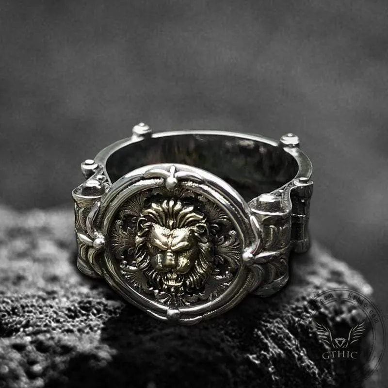 Baroque Lion Sterling Silver Seal Ring sold by GTHIC product image thumbnail 3