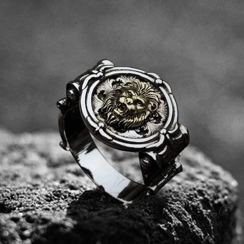 Baroque Lion Sterling Silver Seal Ring sold by GTHIC product image thumbnail 5