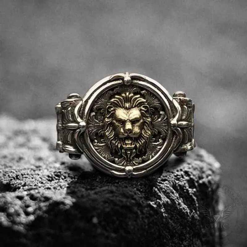 Baroque Lion Sterling Silver Seal Ring sold by GTHIC
