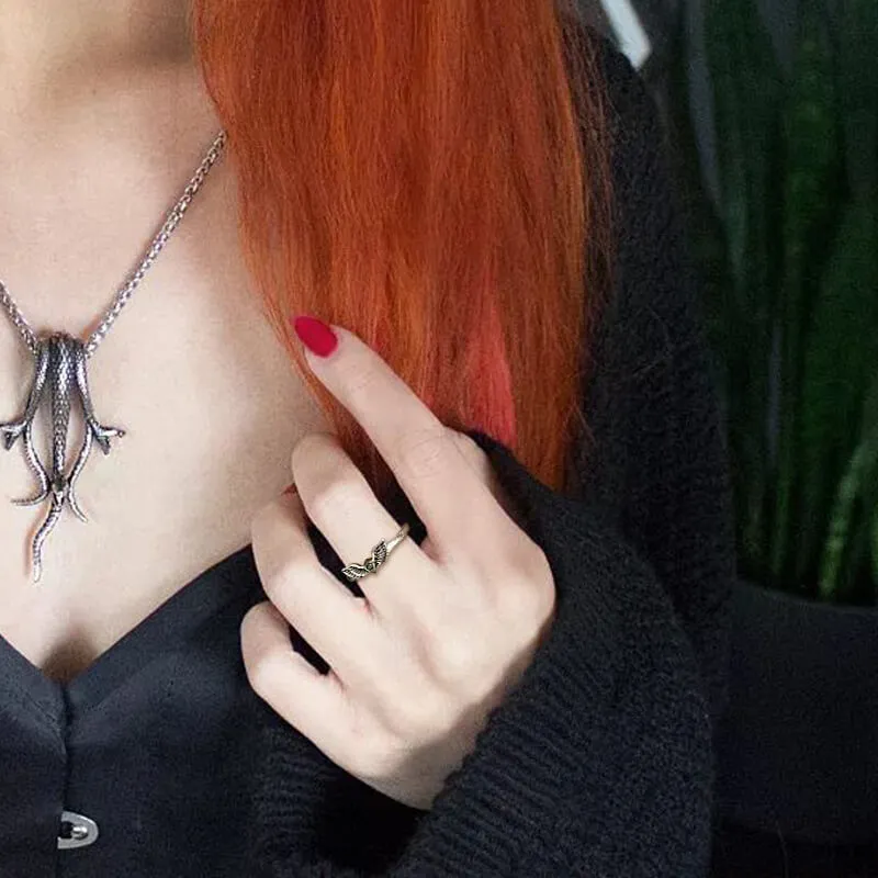 Winged Heart Stainless Steel Ring sold by GTHIC product image thumbnail 4