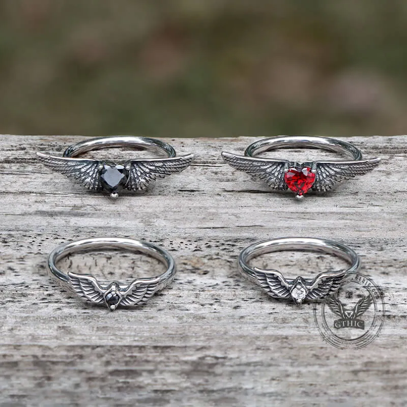 Winged Heart Stainless Steel Ring sold by GTHIC