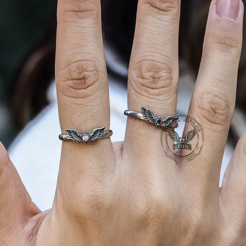 Winged Heart Stainless Steel Ring sold by GTHIC product image thumbnail 3