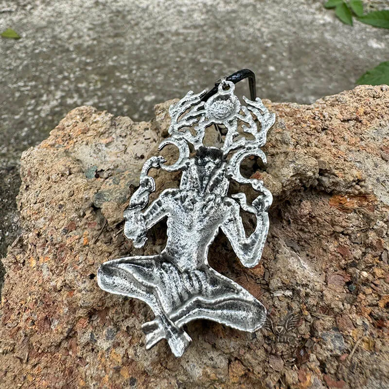 Natural Force Wendigo Skull Stainless Steel Pendant sold by GTHIC product image thumbnail 4
