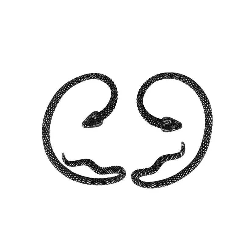 Black Crawling Snake Stainless Steel Ear Cuffs sold by GTHIC product image thumbnail 5
