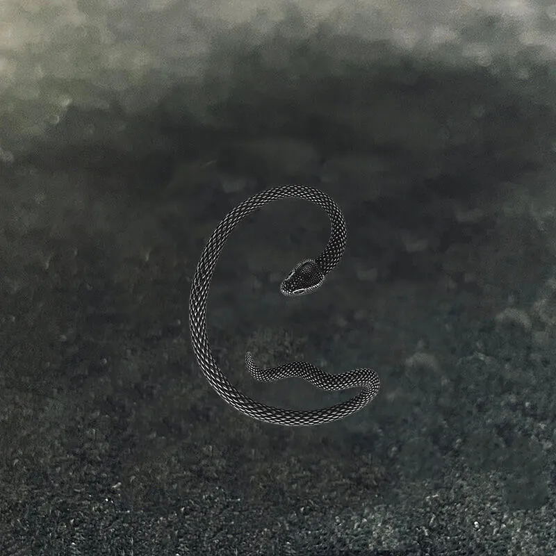 Black Crawling Snake Stainless Steel Ear Cuffs sold by GTHIC product image thumbnail 4
