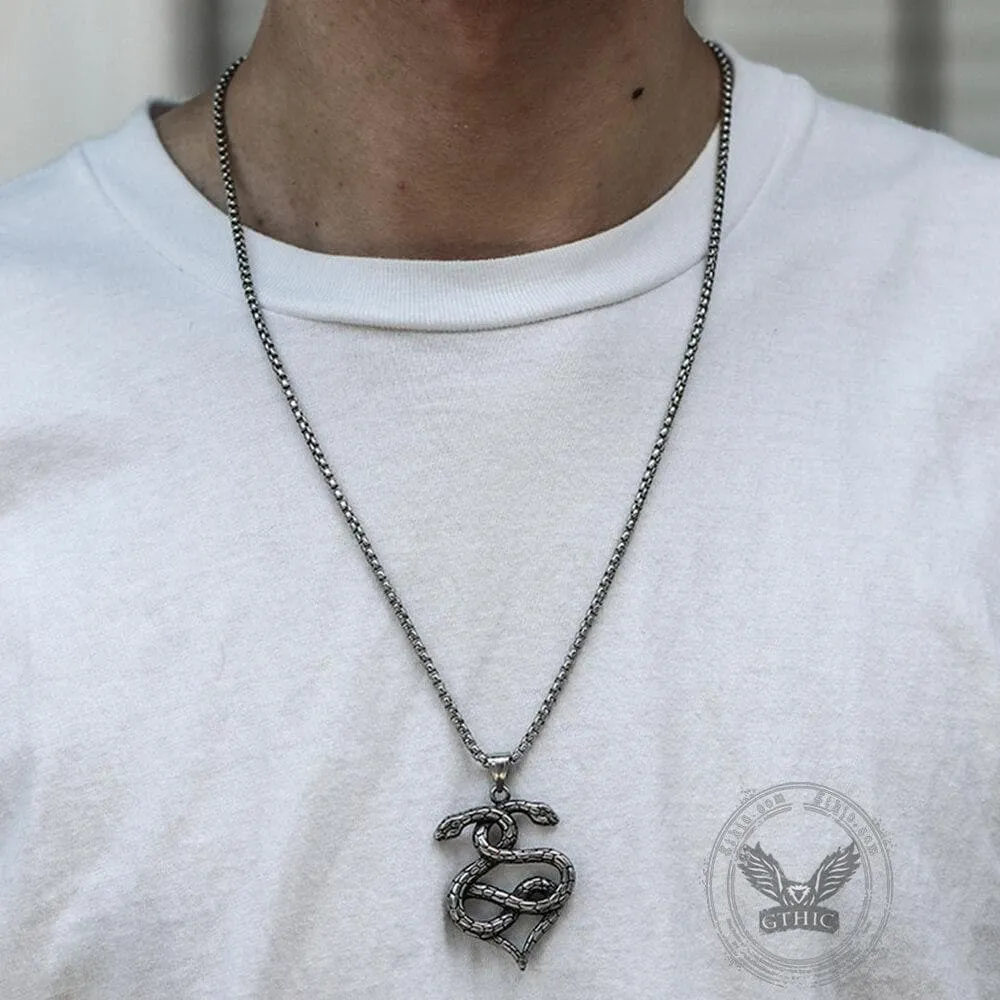 Double-Snake Winding Stainless Steel Pendant sold by GTHIC product image thumbnail 2