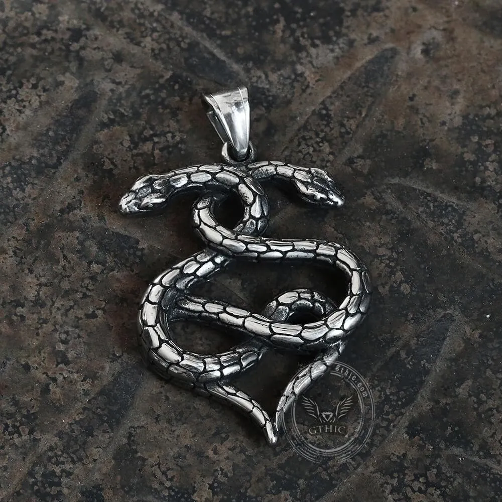Double-Snake Winding Stainless Steel Pendant sold by GTHIC product image thumbnail 3