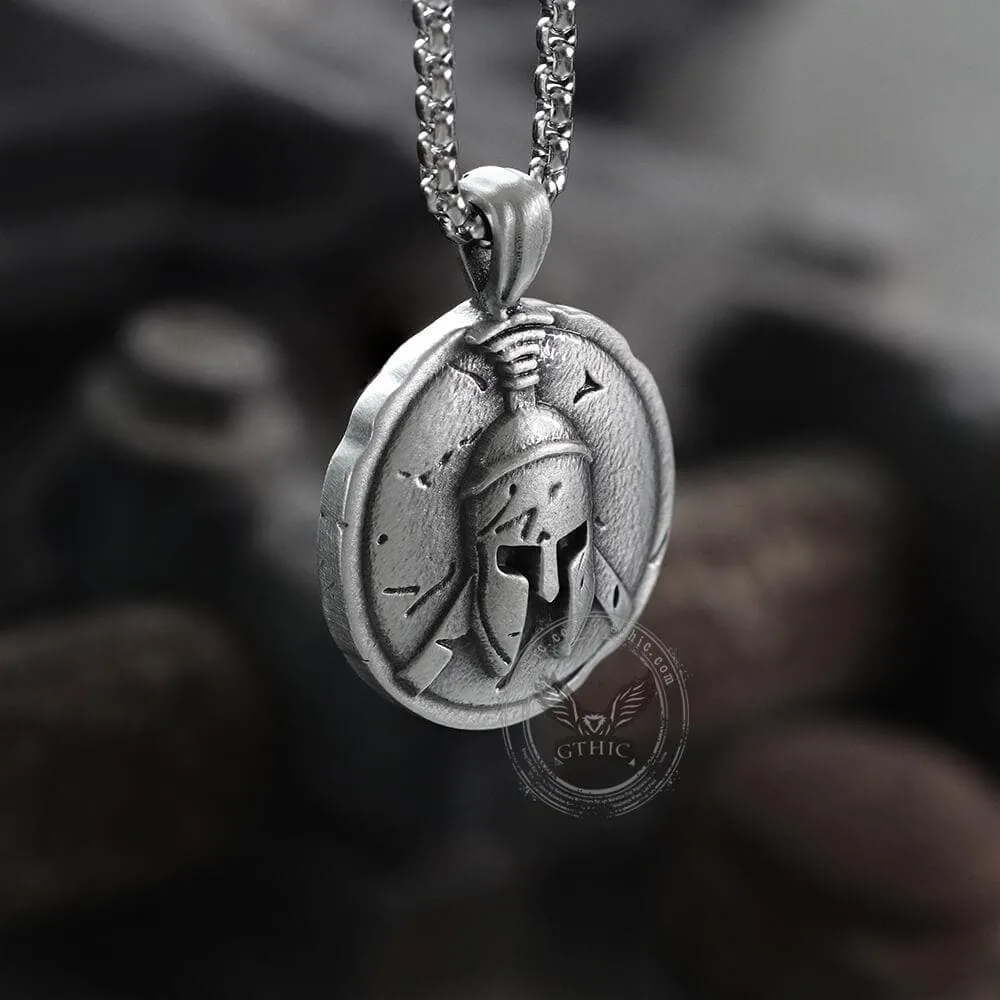 Spartan Warrior Helmet Pure Tin Necklace sold by GTHIC product image thumbnail 4
