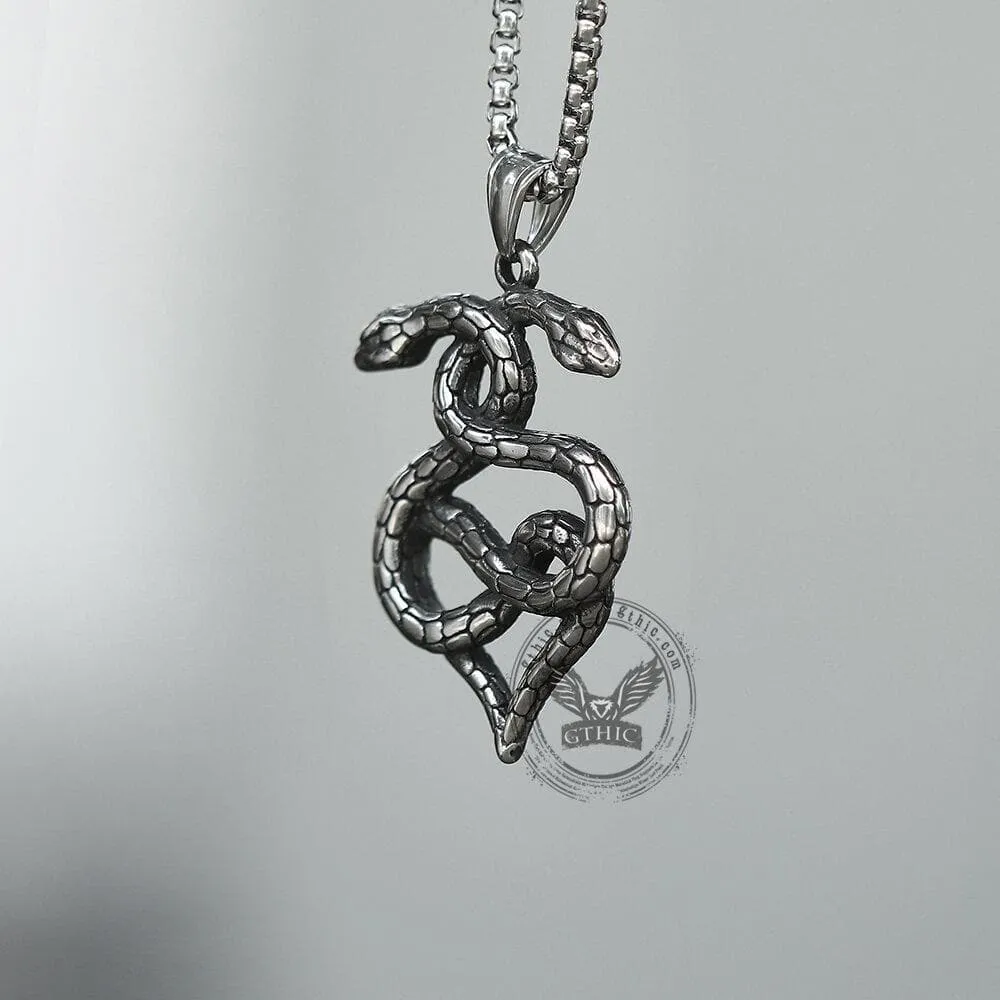 Double-Snake Winding Stainless Steel Pendant sold by GTHIC product image thumbnail 5