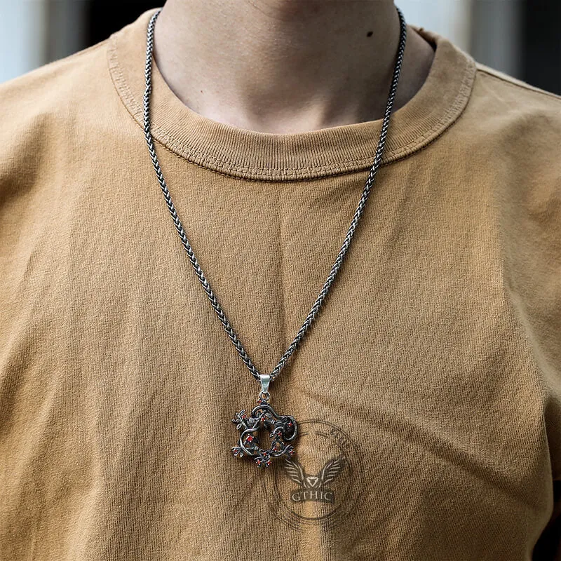 Snake Entwined Star Stainless Steel Pendant sold by GTHIC product image thumbnail 2