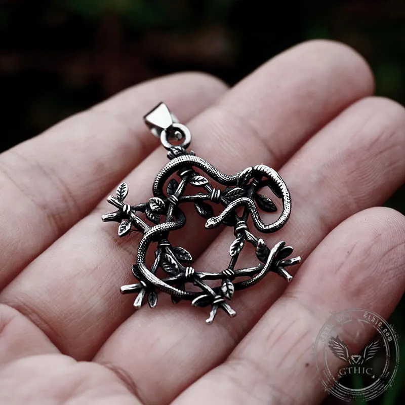 Snake Entwined Star Stainless Steel Pendant sold by GTHIC product image thumbnail 3