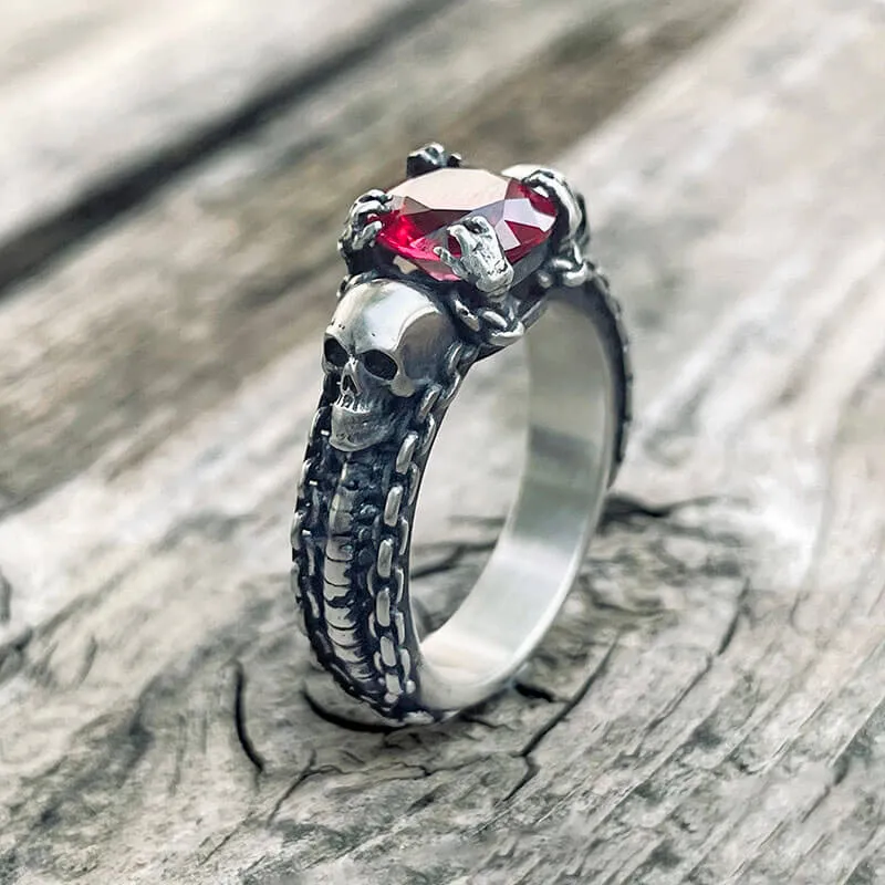 Treasure Keeper Sterling Silver Skull Ring sold by GTHIC product image thumbnail 3