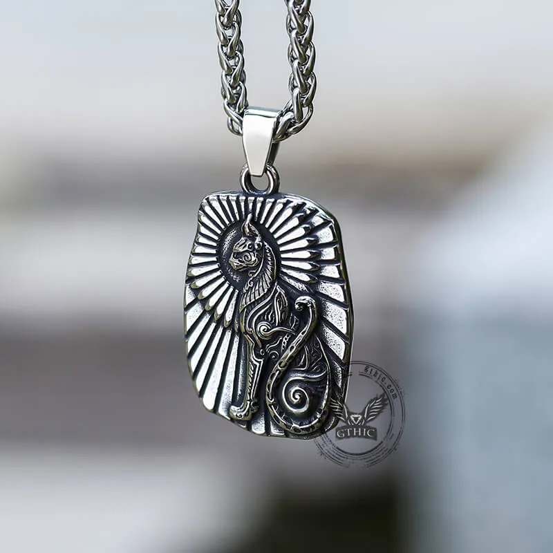 Egyptian Cat Bar Stainless Steel Pendant sold by GTHIC product image thumbnail 5