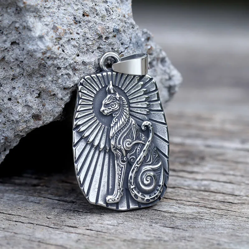 Egyptian Cat Bar Stainless Steel Pendant sold by GTHIC