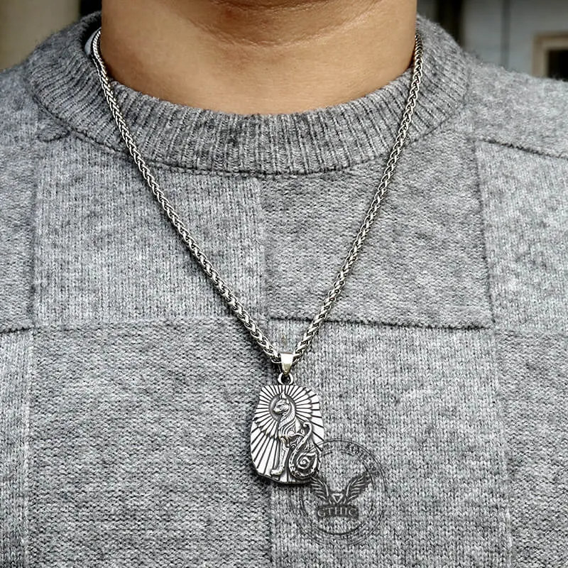 Egyptian Cat Bar Stainless Steel Pendant sold by GTHIC product image thumbnail 2