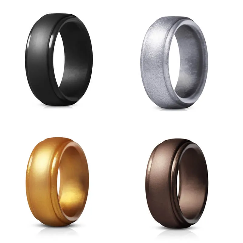 Polished Step-Edge Silicone Ring sold by GTHIC