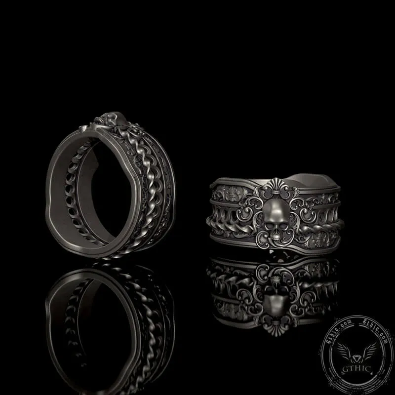Goth Skull Sterling Silver Ring sold by GTHIC product image thumbnail 2