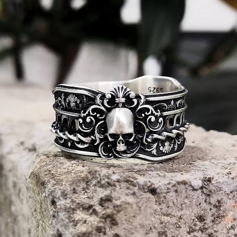 Goth Skull Sterling Silver Ring sold by GTHIC