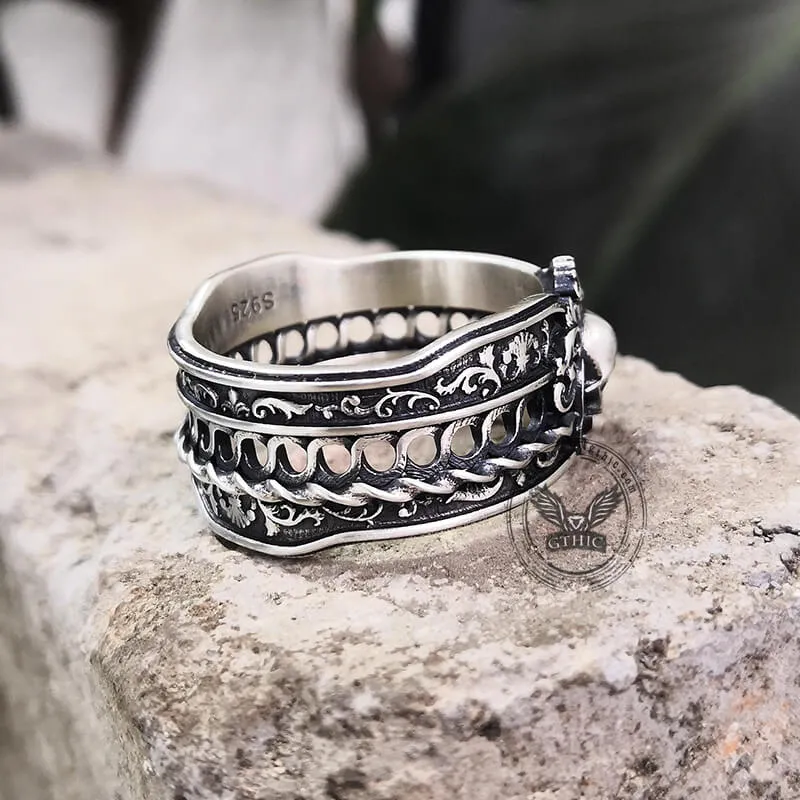 Goth Skull Sterling Silver Ring sold by GTHIC product image thumbnail 5