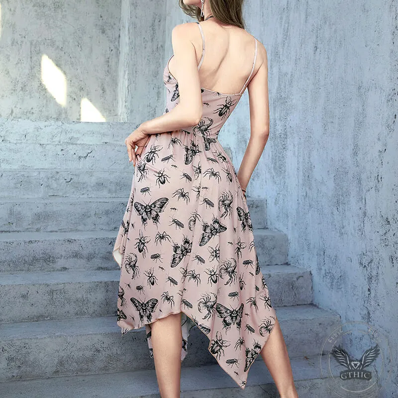 Gothic Insect Print Irregular Hem Slip Dress sold by GTHIC product image thumbnail 2