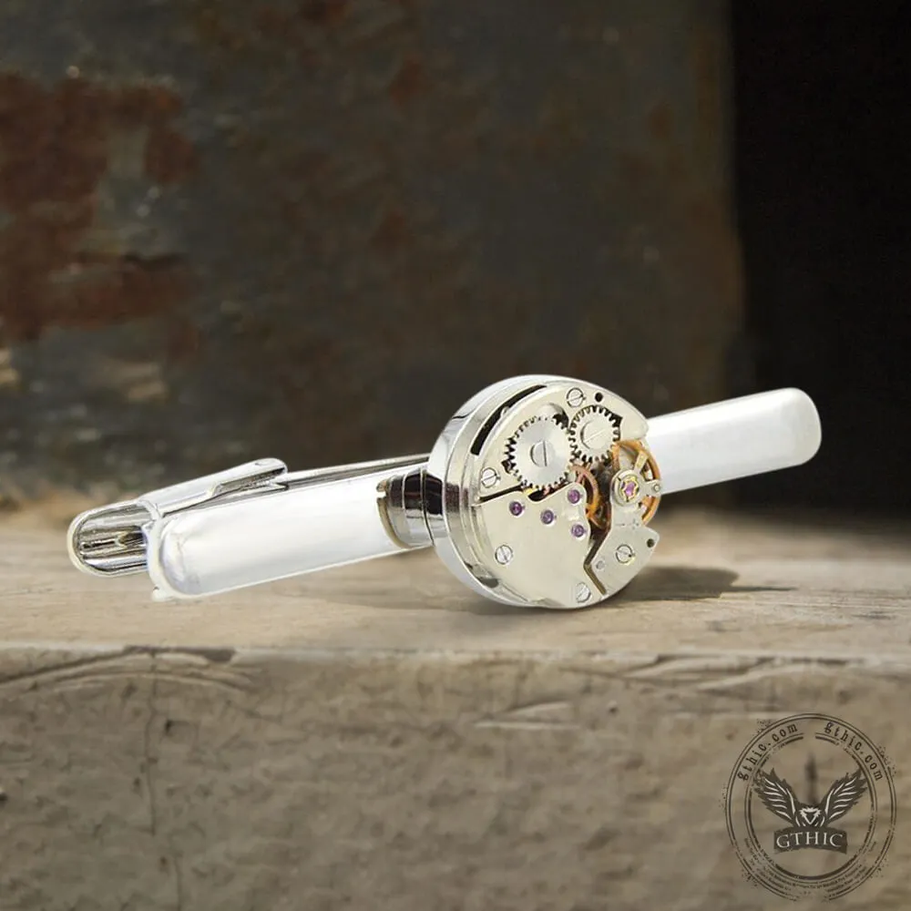 Steampunk Watch Movement Brass Tie Clip sold by GTHIC product image thumbnail 2