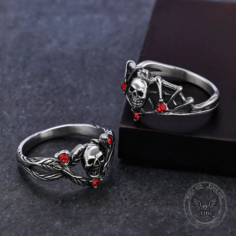 Spider Thorns Stainless Steel Skull Ring sold by GTHIC product image thumbnail 2