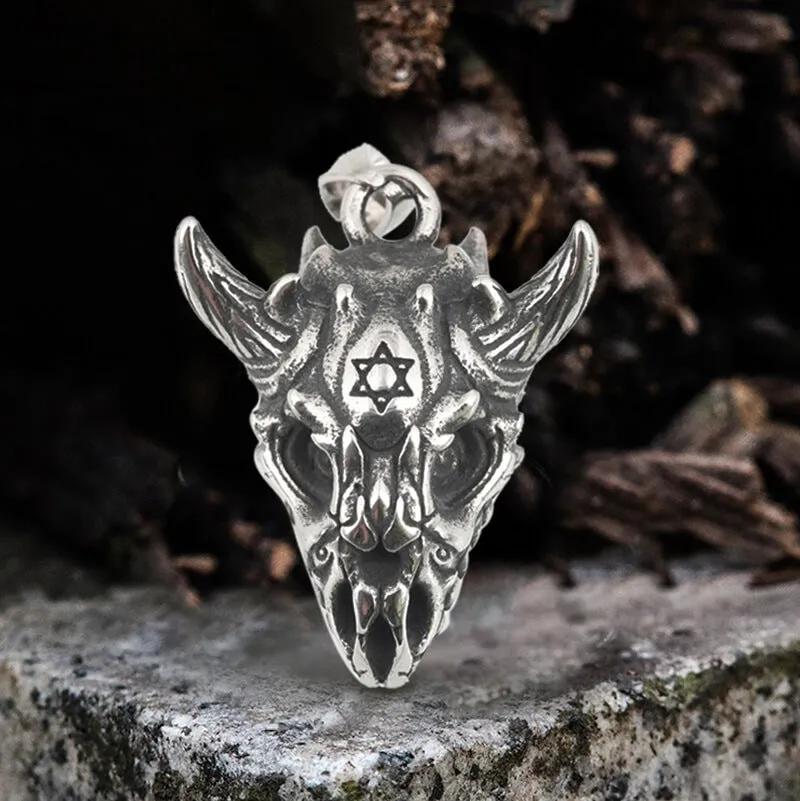 Hexagram Horned Demon Stainless Steel Pendant sold by GTHIC
