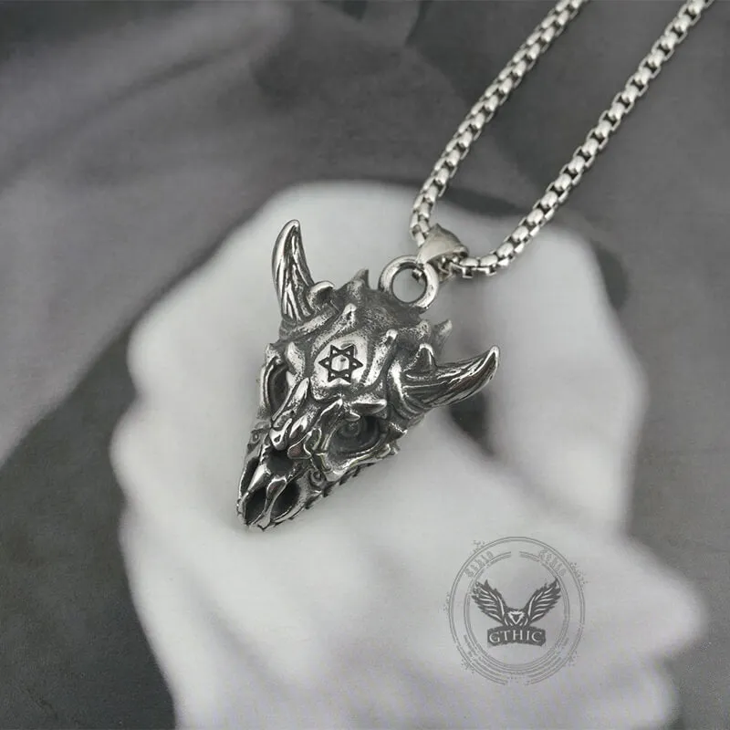 Hexagram Horned Demon Stainless Steel Pendant sold by GTHIC product image thumbnail 2