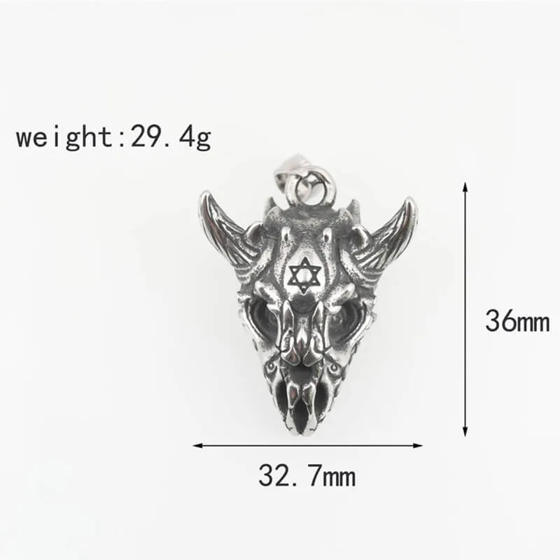Hexagram Horned Demon Stainless Steel Pendant sold by GTHIC product image thumbnail 5