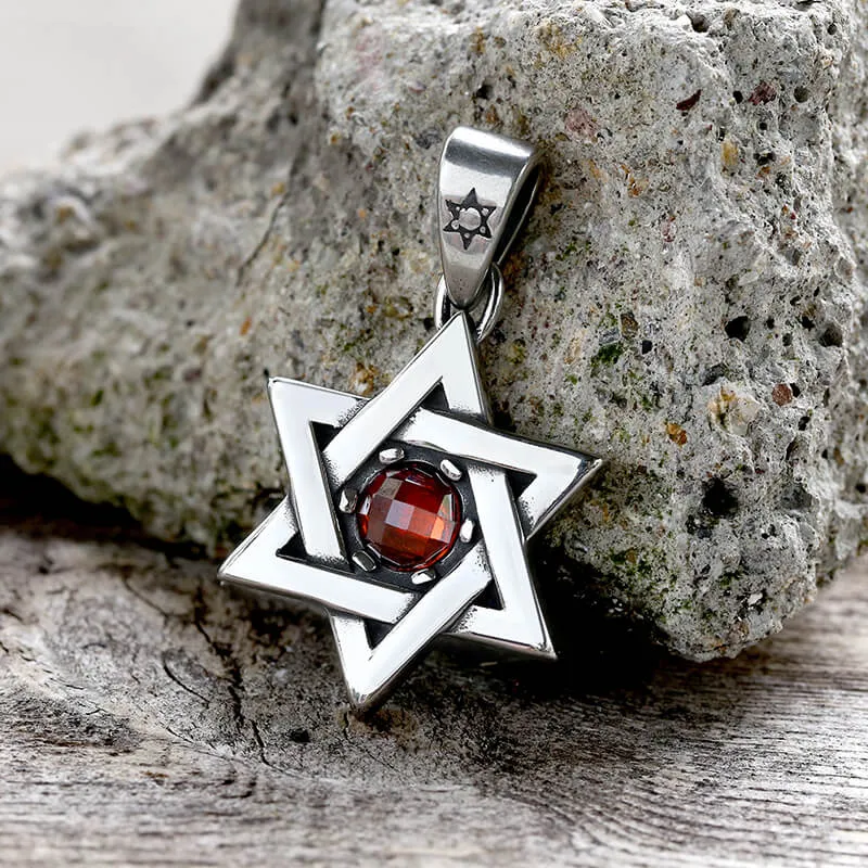 Gothic Gem-set Star Of David Stainless Steel Pendant sold by GTHIC product image thumbnail 4