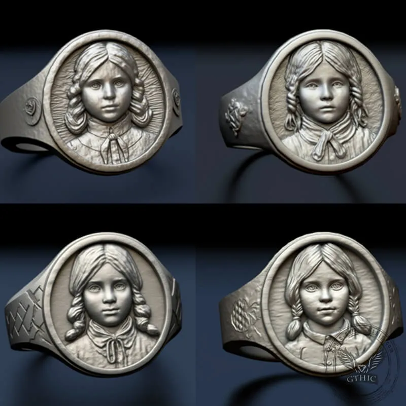 Custom Portrait Engraved Sterling Silver Ring sold by GTHIC product image thumbnail 3