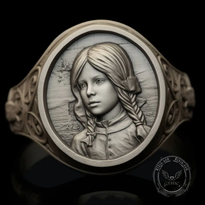 Custom Portrait Engraved Sterling Silver Ring sold by GTHIC product image thumbnail 2