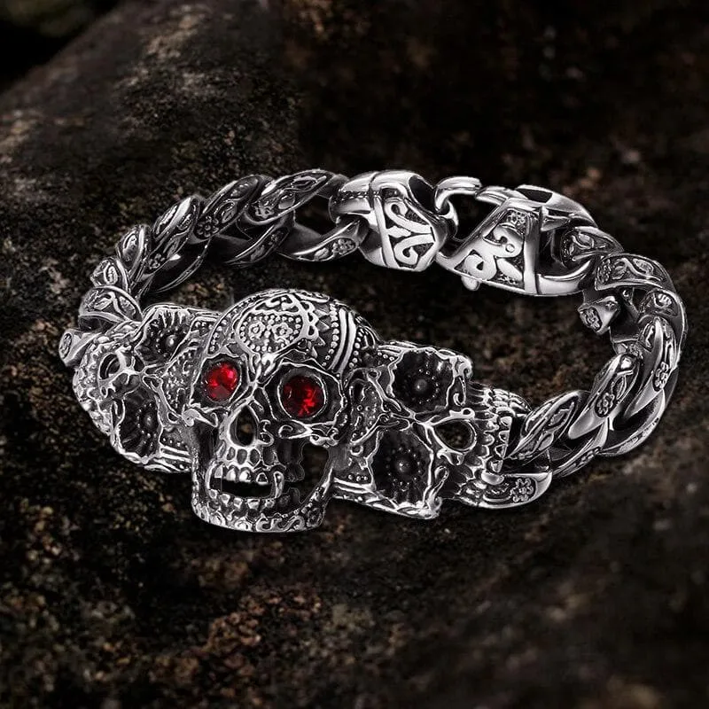 Vintage Skull Stainless Steel Bracelet sold by GTHIC