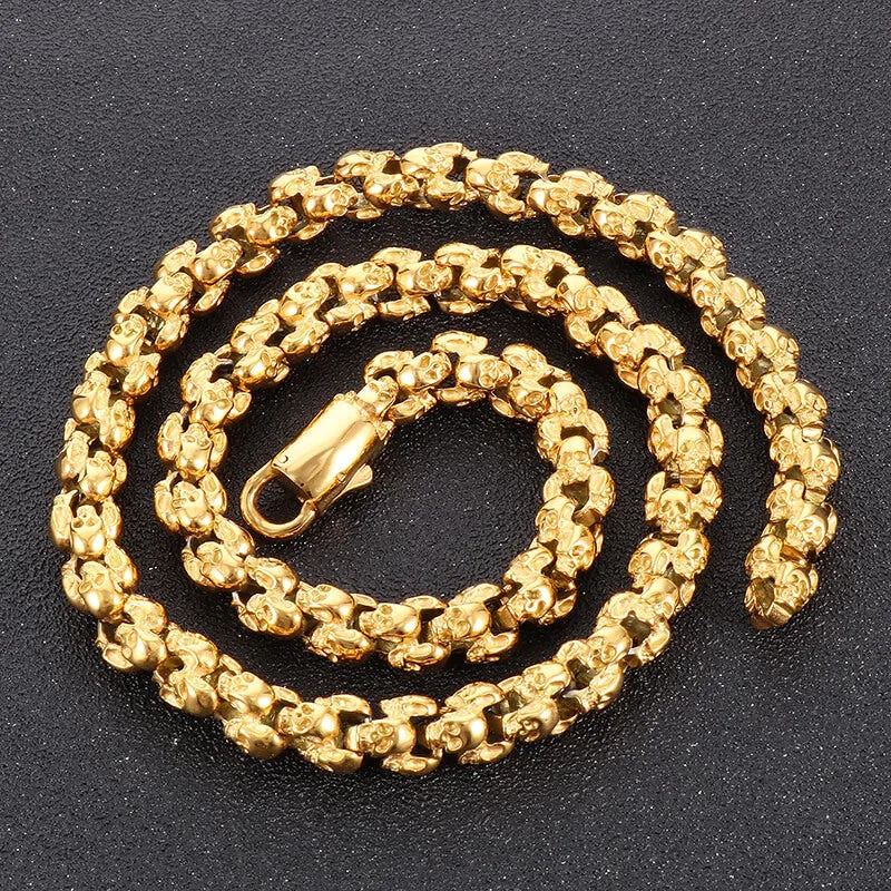 Heavy Skull Link Chain Stainless Steel Necklace sold by GTHIC product image thumbnail 3