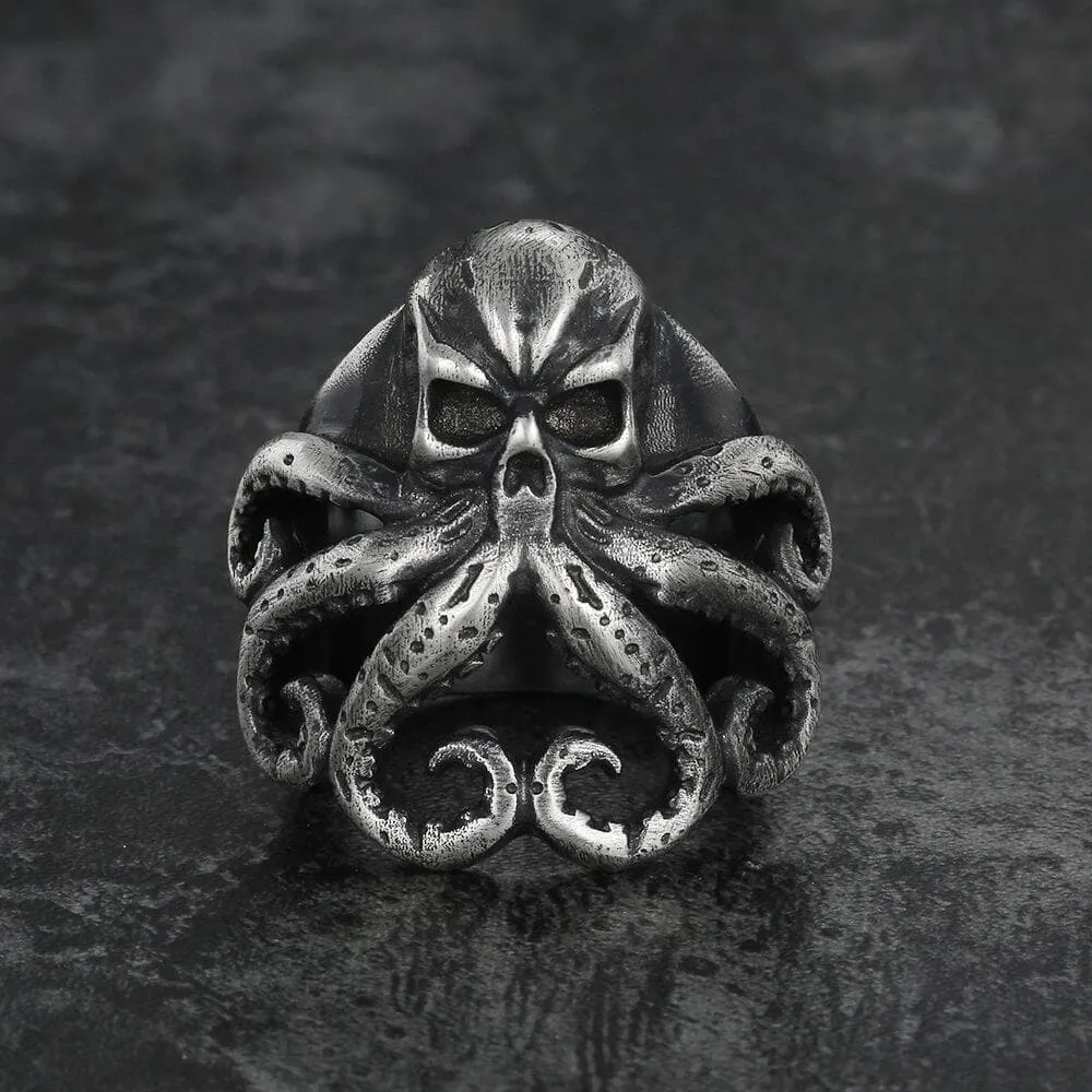 Octopus Skull Sterling Silver Animal Ring sold by GTHIC