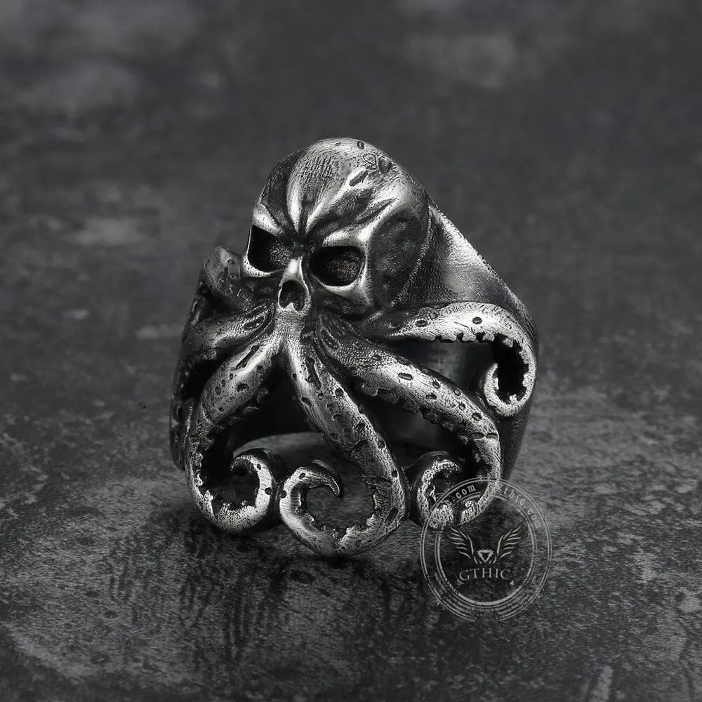 Octopus Skull Sterling Silver Animal Ring sold by GTHIC product image thumbnail 2
