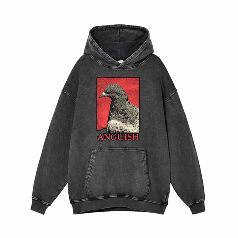 Red Eye Pigeon Anguish Vintage Washed Hoodie made by GTHIC