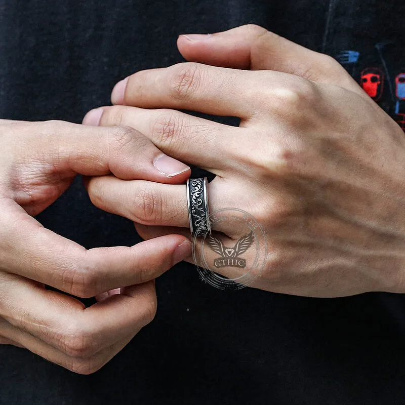 Simple Vine Pattern Stainless Steel Ring sold by GTHIC product image thumbnail 2