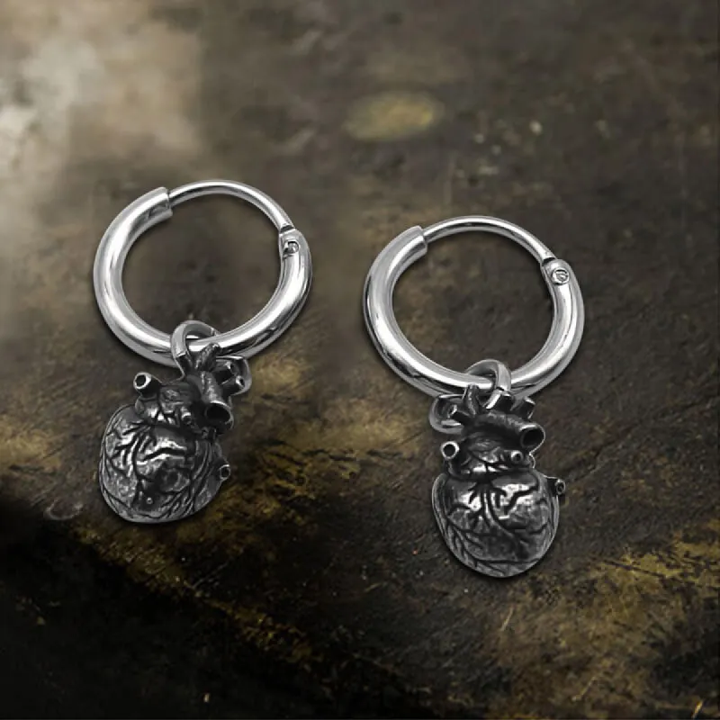 Anatomical Heart Organ Stainless Steel Earrings sold by GTHIC