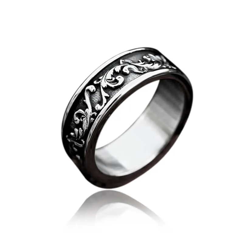 Simple Vine Pattern Stainless Steel Ring sold by GTHIC product image thumbnail 5