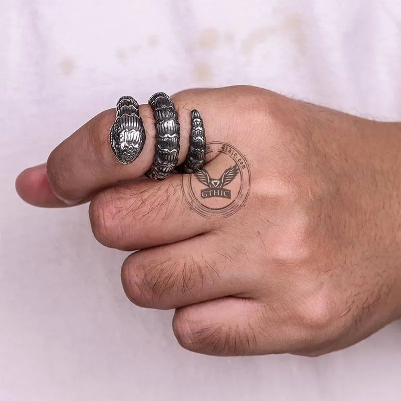 Punk Winding Snake Stainless Steel Animal Ring sold by GTHIC product image thumbnail 2