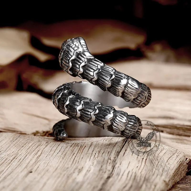 Punk Winding Snake Stainless Steel Animal Ring sold by GTHIC product image thumbnail 5