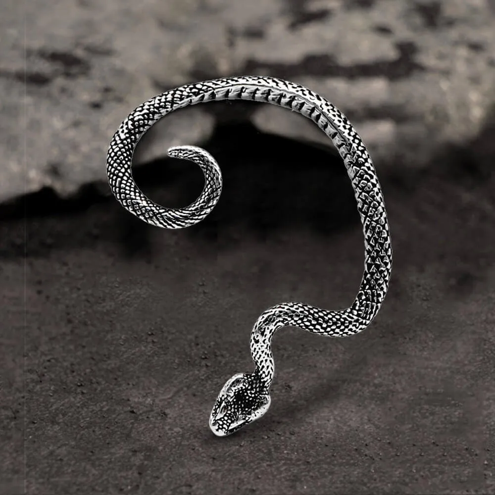 Gothic Snake Stainless Steel Stud Earrings sold by GTHIC product image thumbnail 3