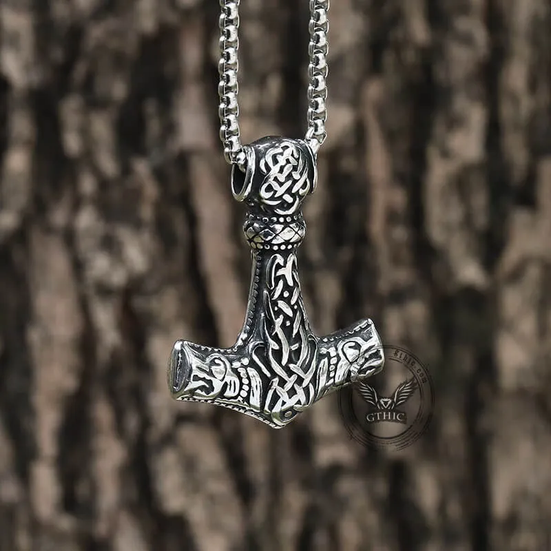 Norse Mjolnir Stainless Steel Viking Pendant sold by GTHIC product image thumbnail 5