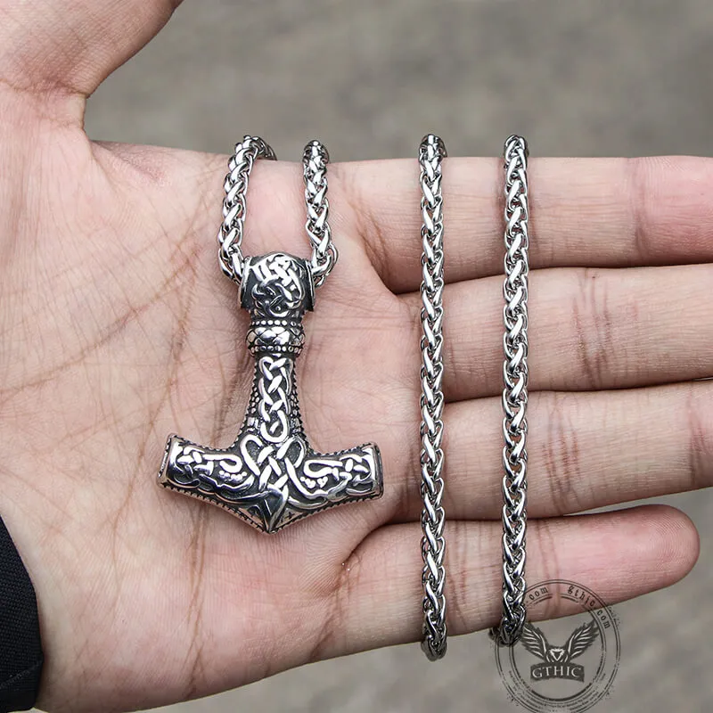 Norse Mjolnir Stainless Steel Viking Pendant sold by GTHIC product image thumbnail 3