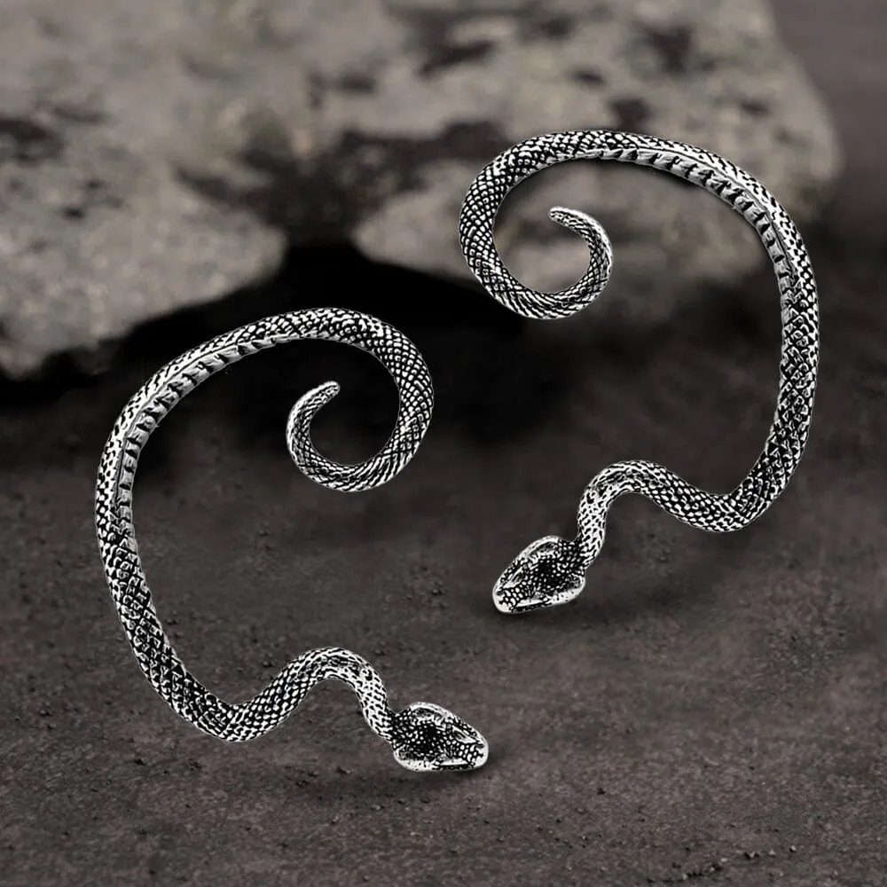 Gothic Snake Stainless Steel Stud Earrings sold by GTHIC