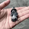 Wicked Wizard Sterling Silver Skull Pendant sold by GTHIC