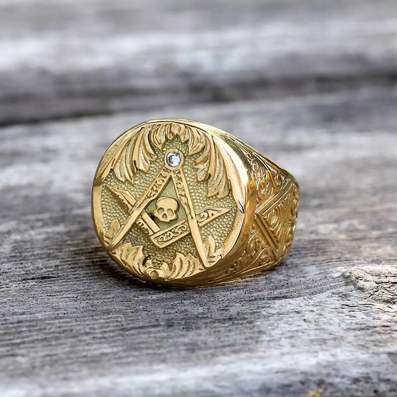 AG Skull Stainless Steel Mason Ring sold by GTHIC product image thumbnail 4
