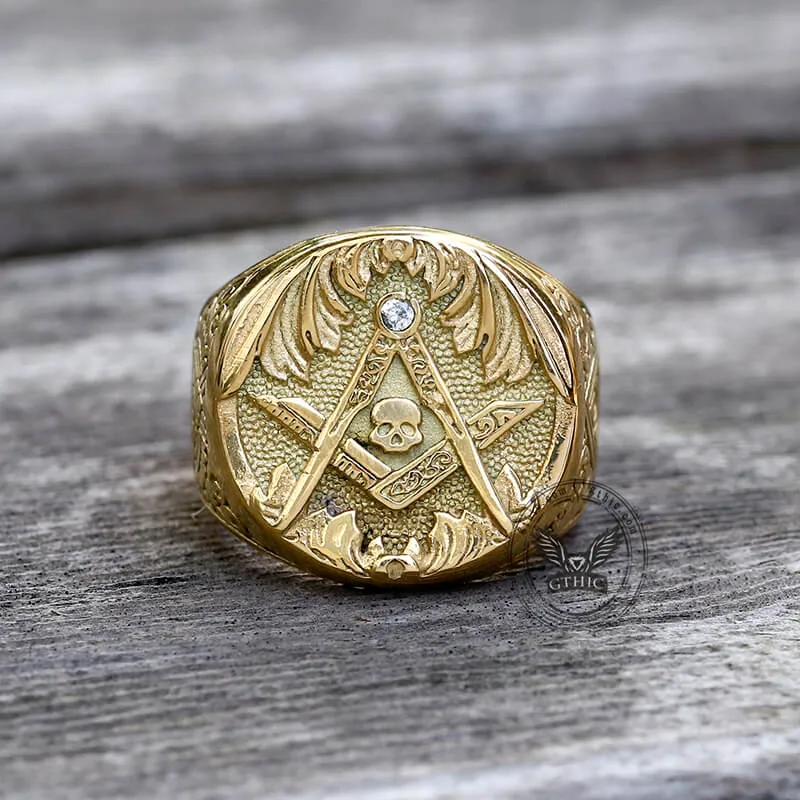AG Skull Stainless Steel Mason Ring sold by GTHIC product image thumbnail 5
