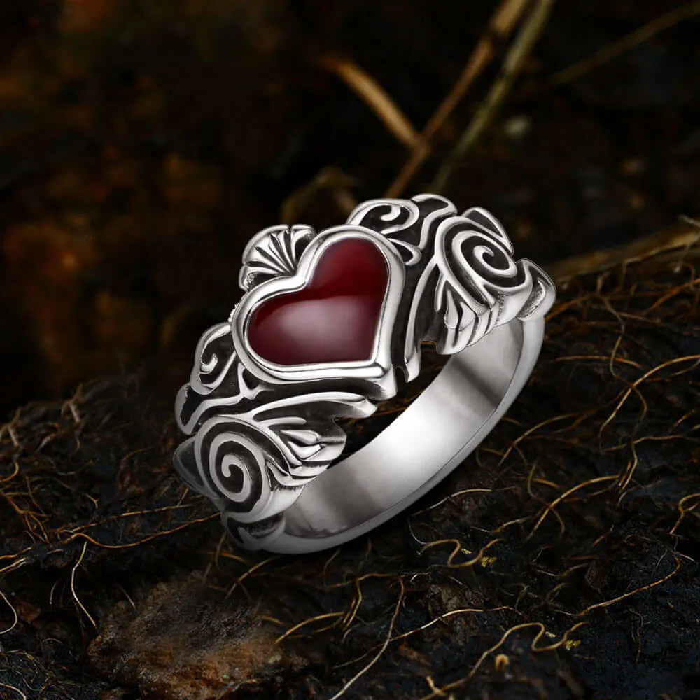 Vintage Heart Stainless Steel Ring sold by GTHIC